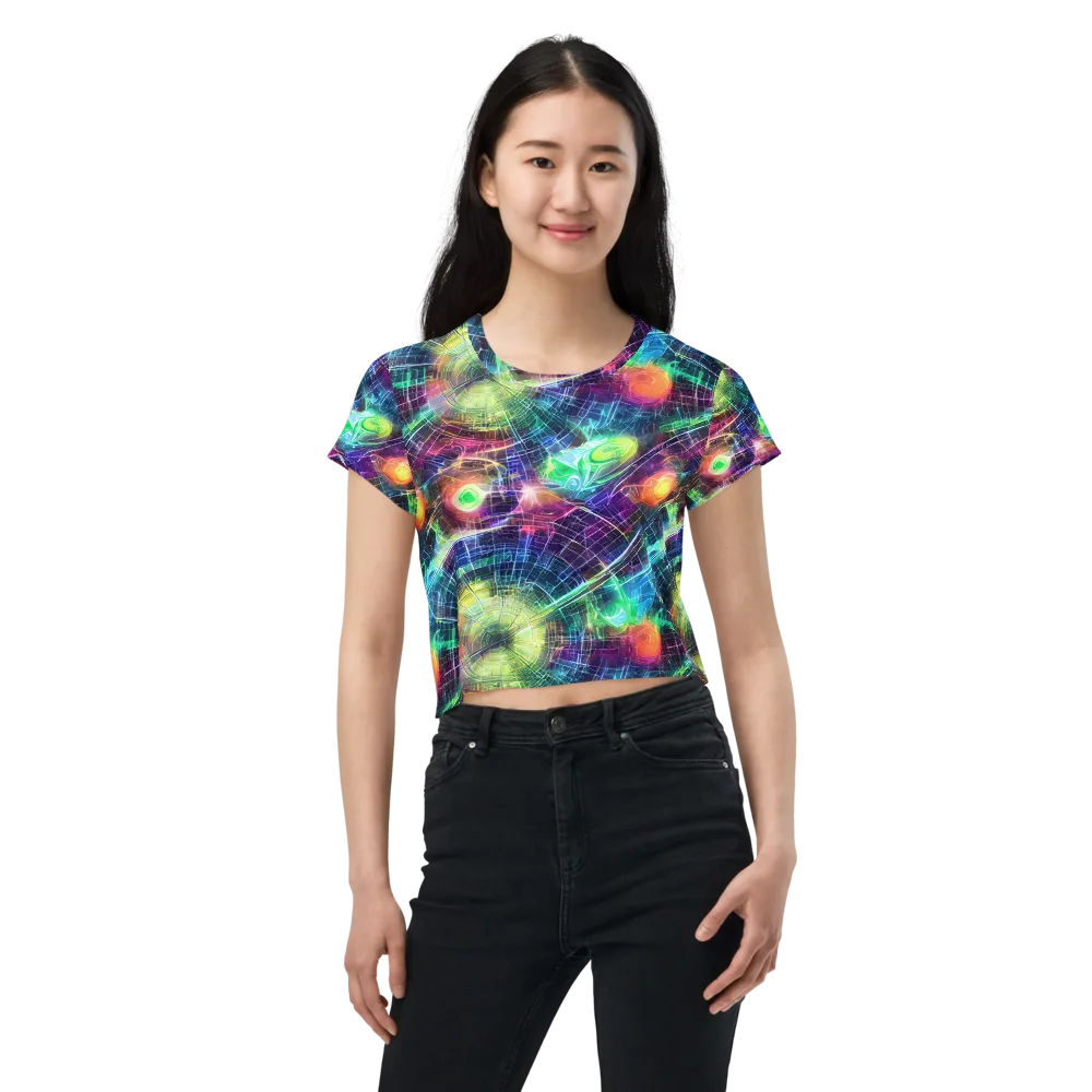 Nova Network on Crop Tee — Front