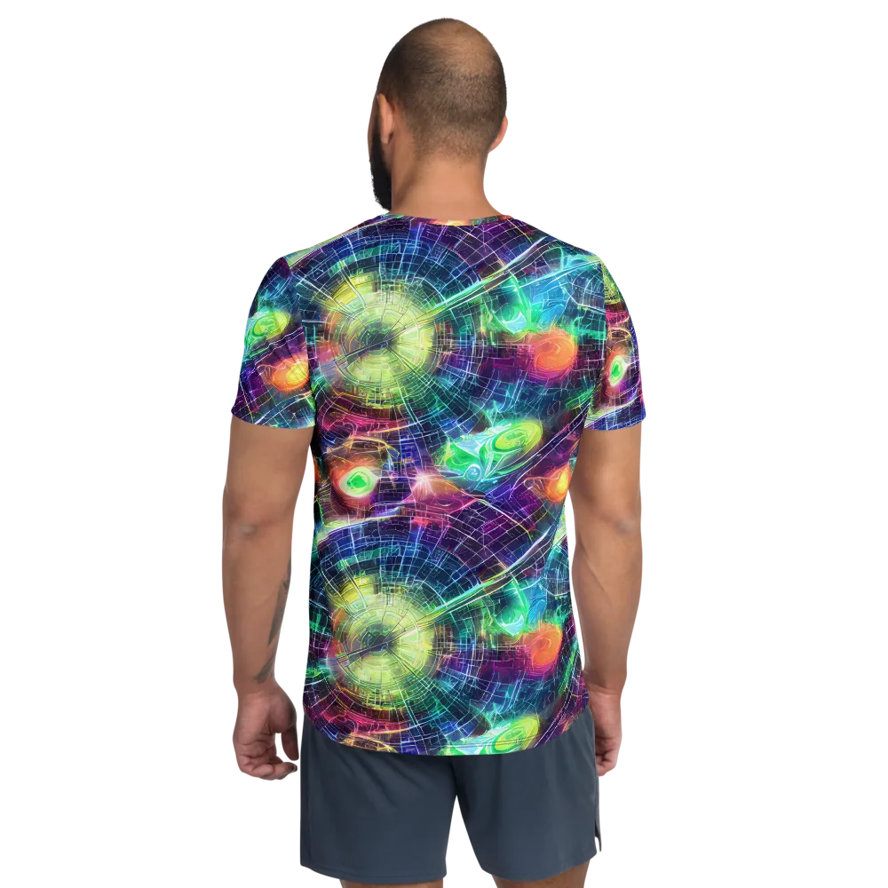 Nova Network on Men's Athletic T-Shirt — Back