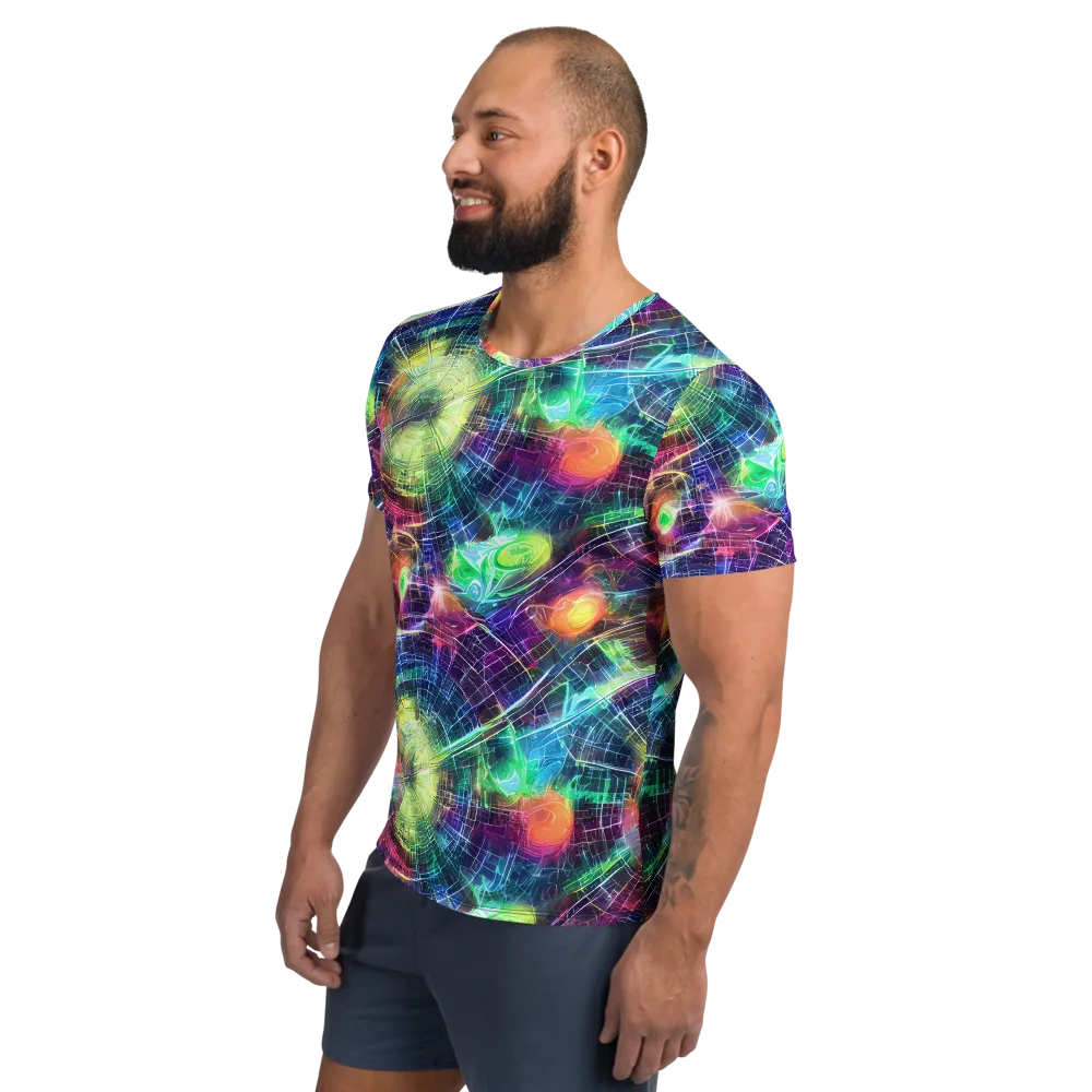 Nova Network on Men's Athletic T-Shirt — Left