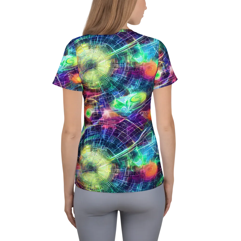Nova Network on Women's Athletic T-Shirt — Back