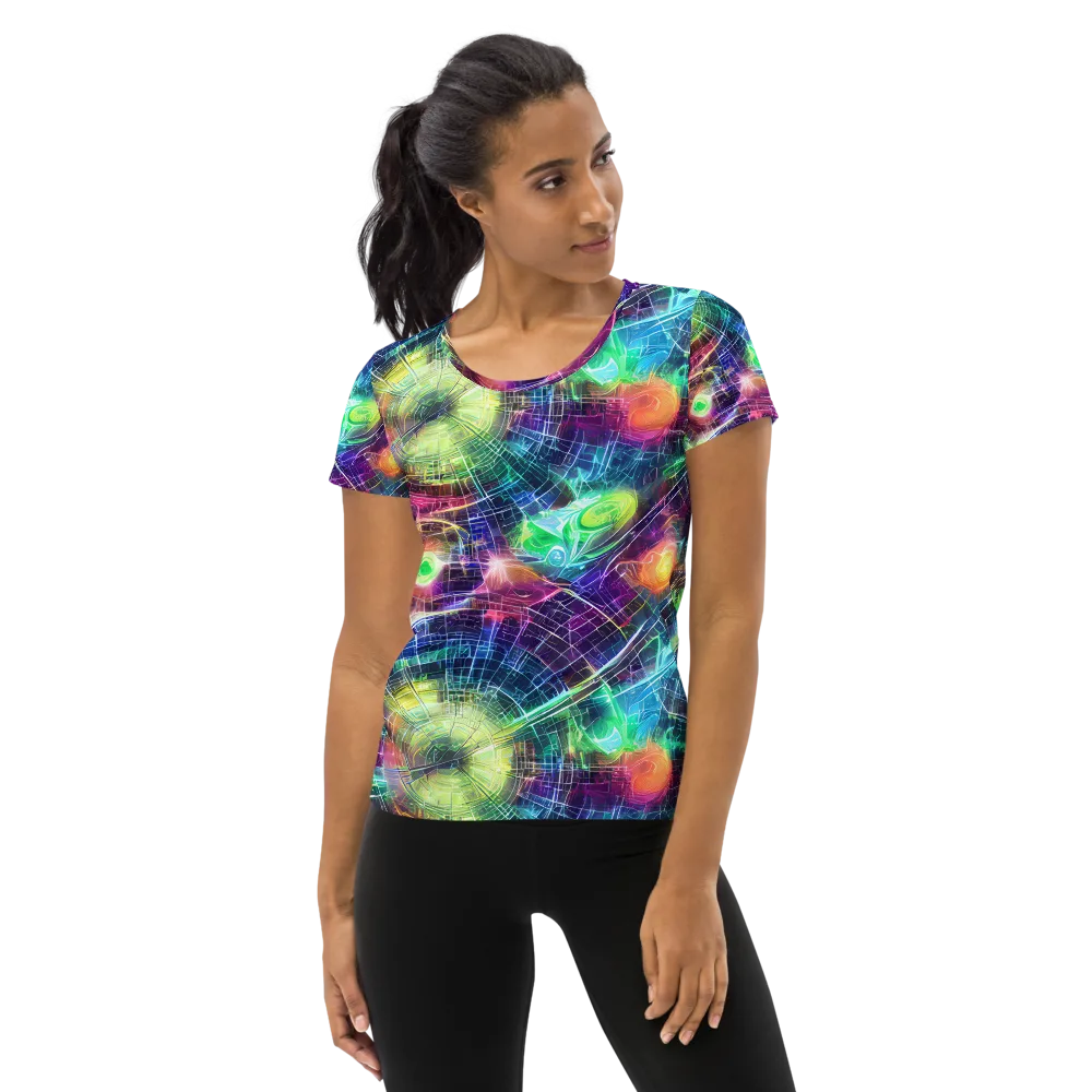 Nova Network on Women's Athletic T-Shirt — Front