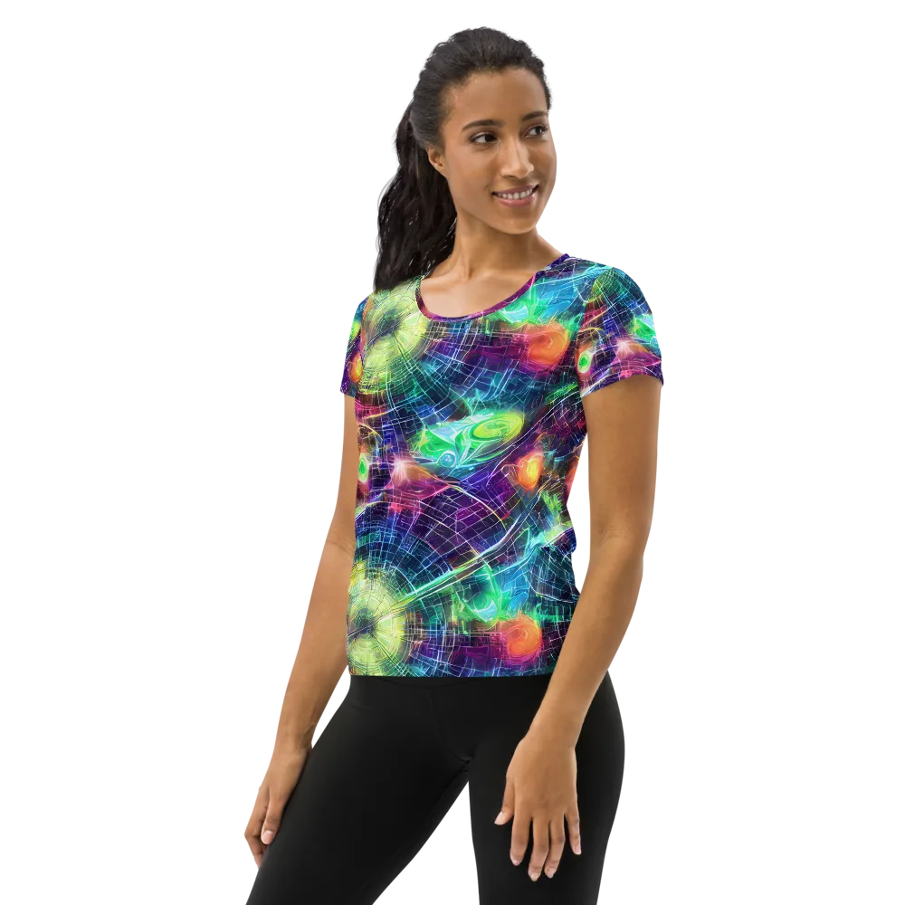 Nova Network on Women's Athletic T-Shirt — Left