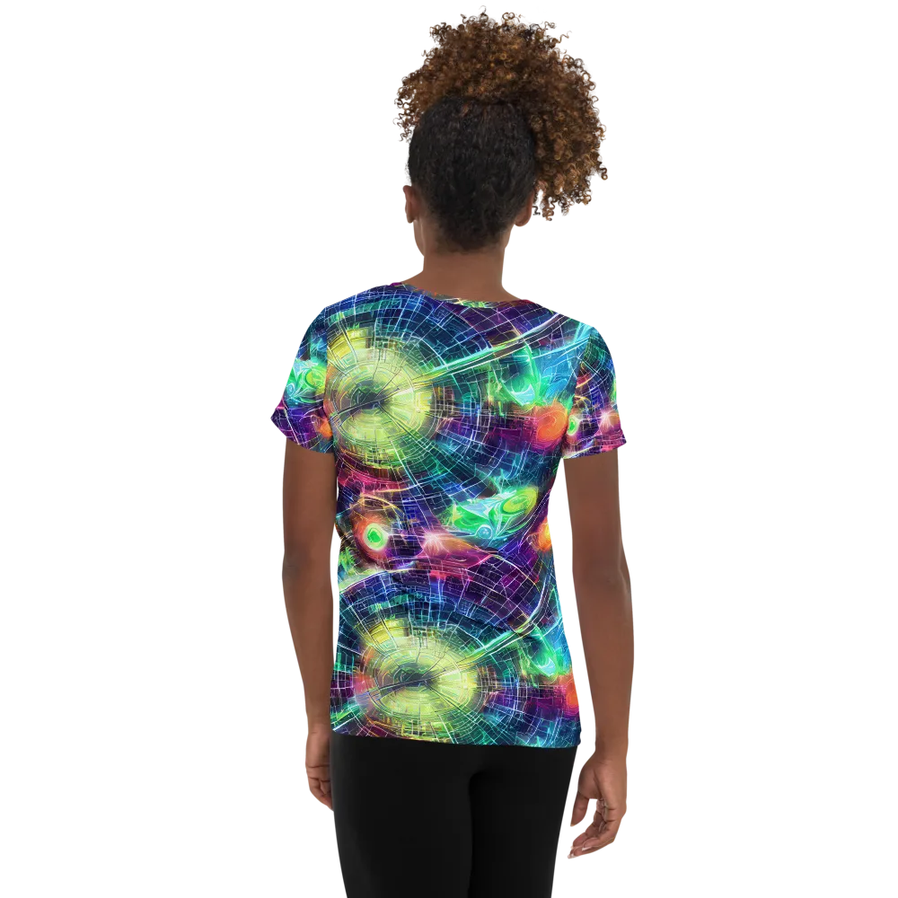 Nova Network on Women's Athletic T-Shirt — Back