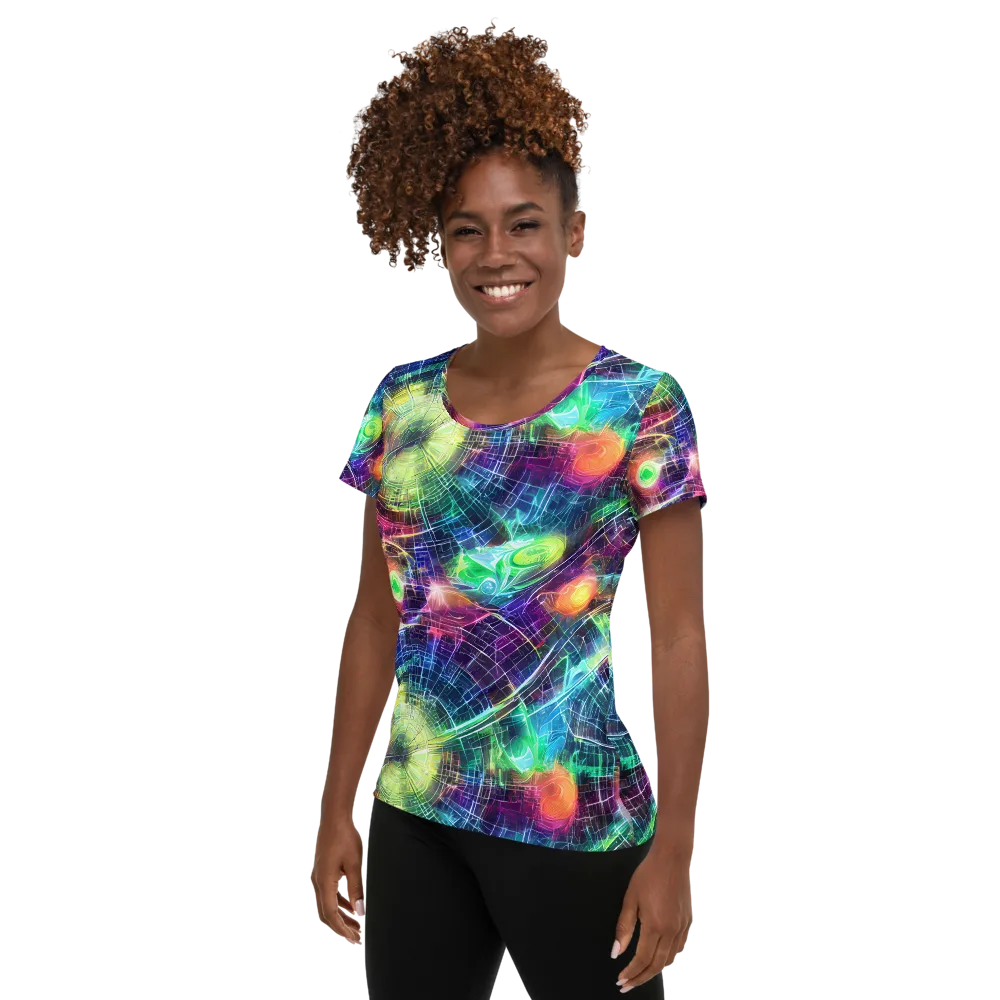 Nova Network on Women's Athletic T-Shirt — Left