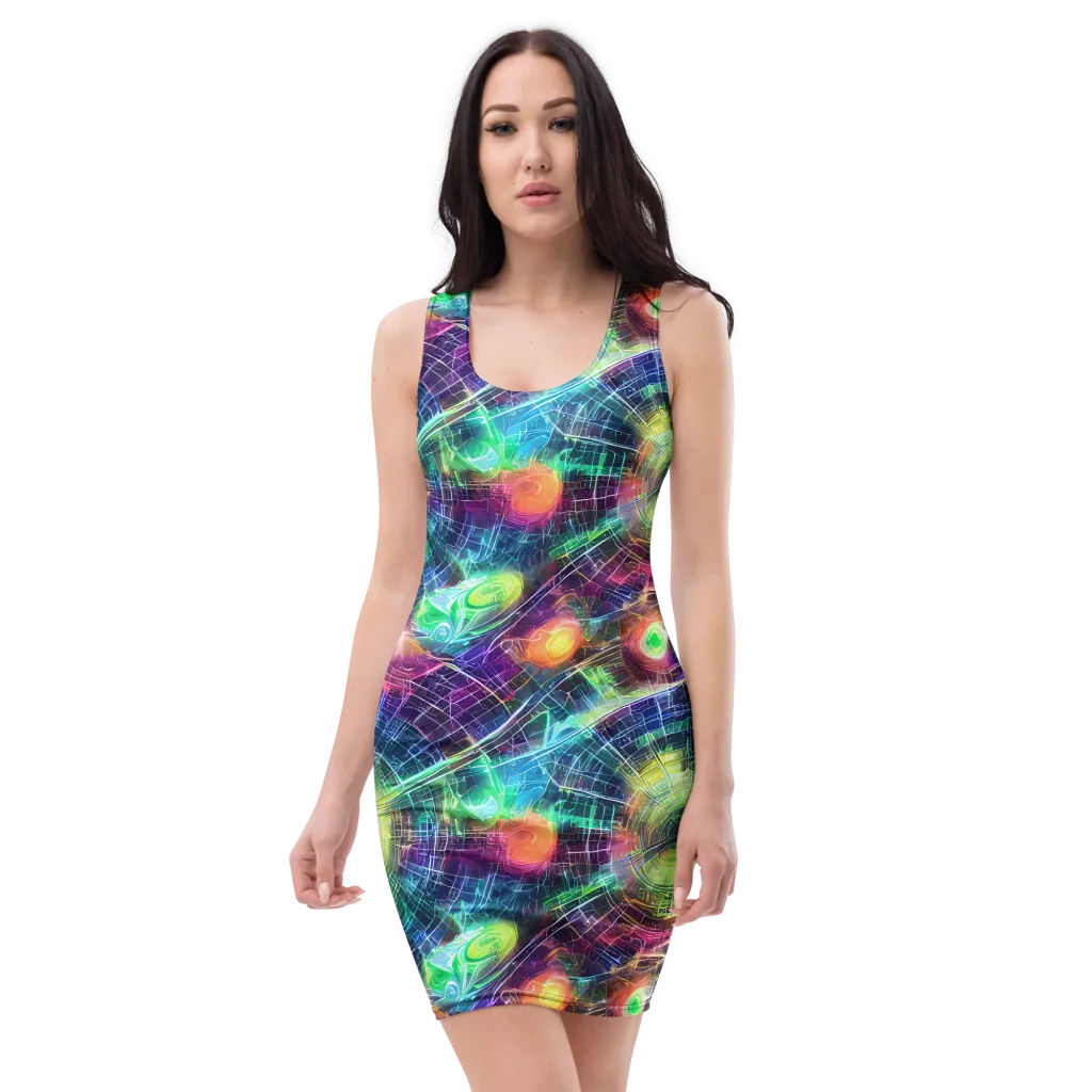 Nova Network on Bodycon Dress — Front