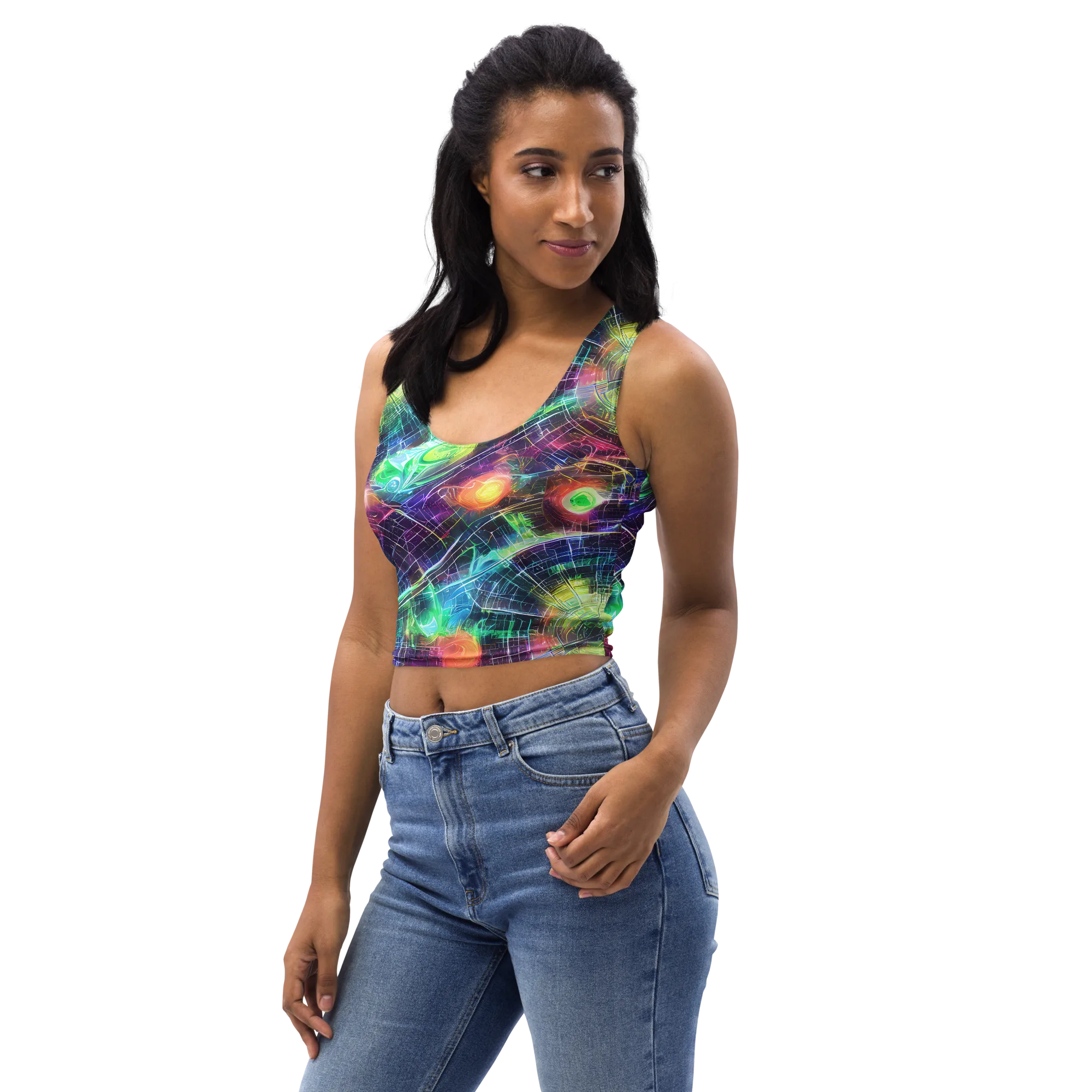 Nova Network on Crop Top — Left Front