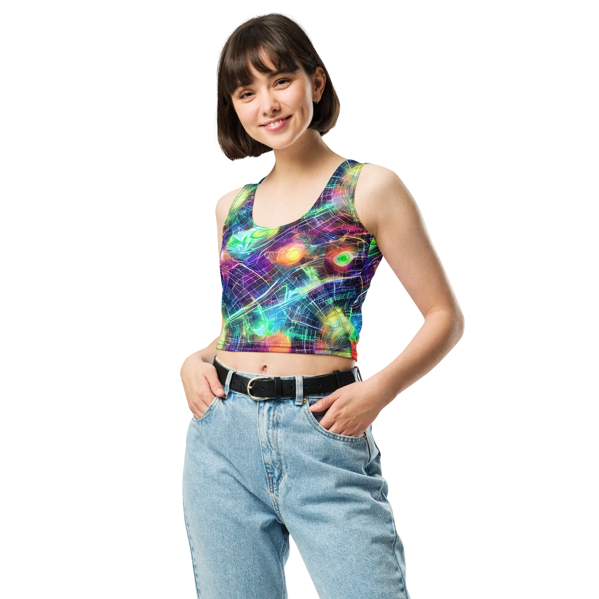 Nova Network on Crop Top — Front