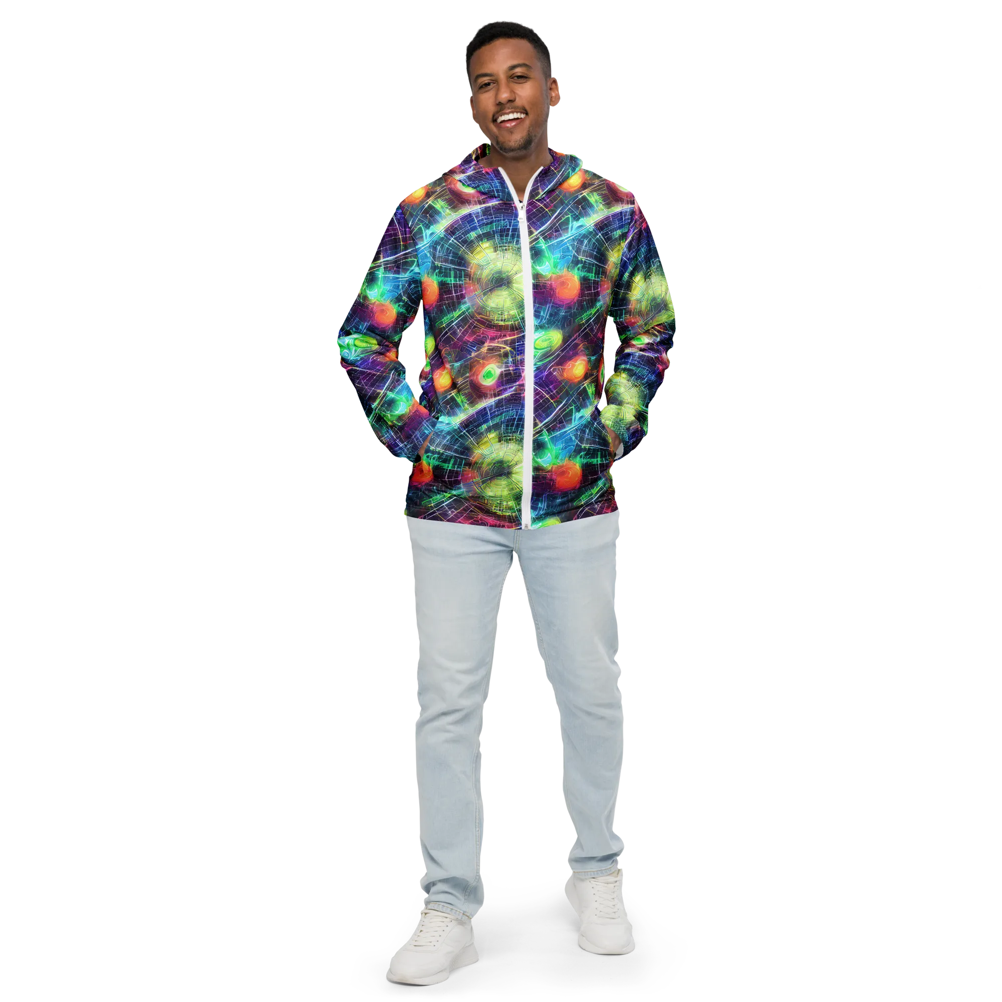 Nova Network on Men's Windbreaker — Front