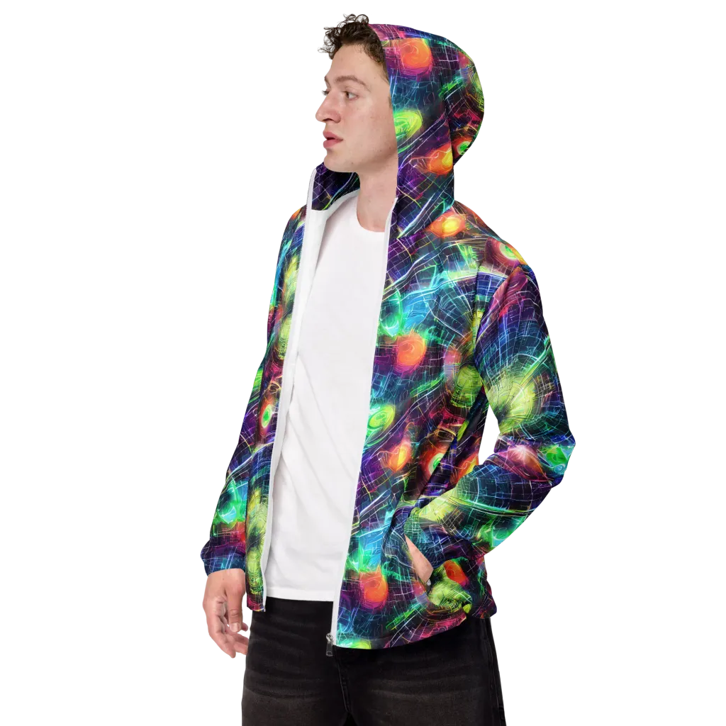 Nova Network on Men's Windbreaker — Left Front