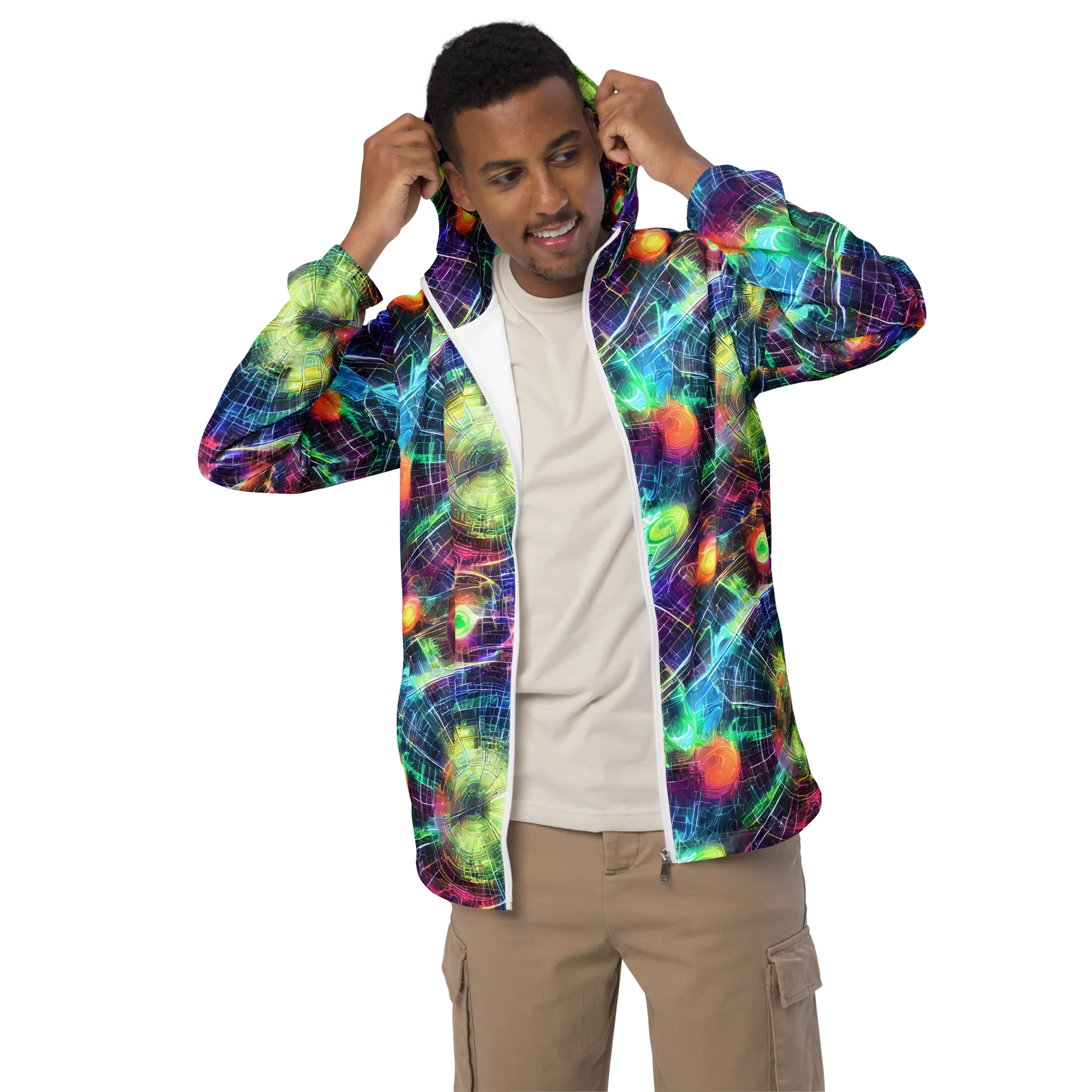 Nova Network on Men's Windbreaker — Front