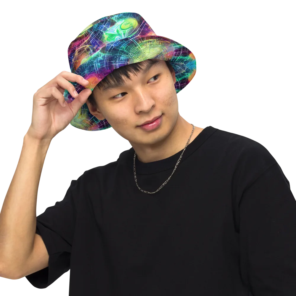 Nova Network on Reversible Bucket Hat — Front Inside