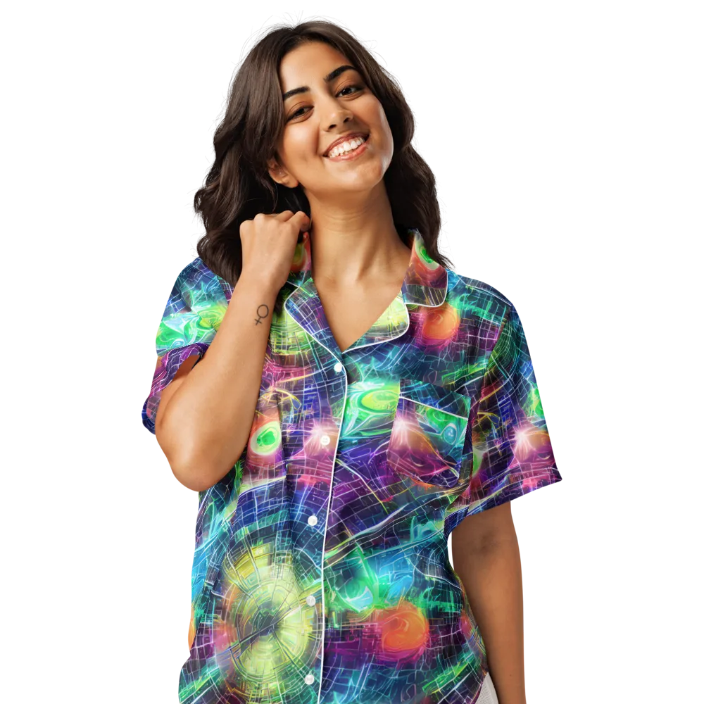 Nova Network on Women's Short Sleeve Pajama Top — Front