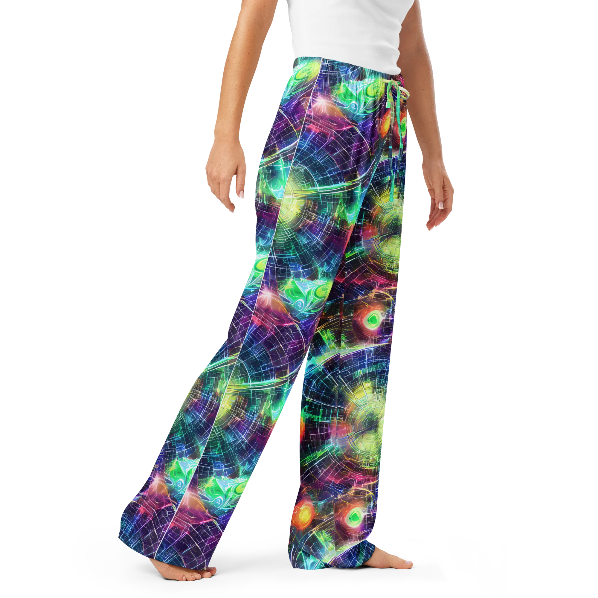 Nova Network on Women's Pajama Pants — Right Front