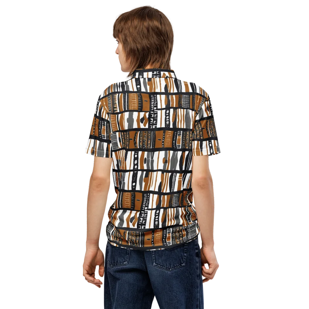 Ochre Rhythm on Men's Slim Fit Polo Shirt — Back