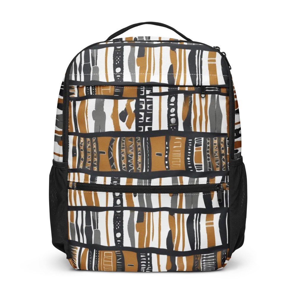 Ochre Rhythm on Utility Backpack — Front