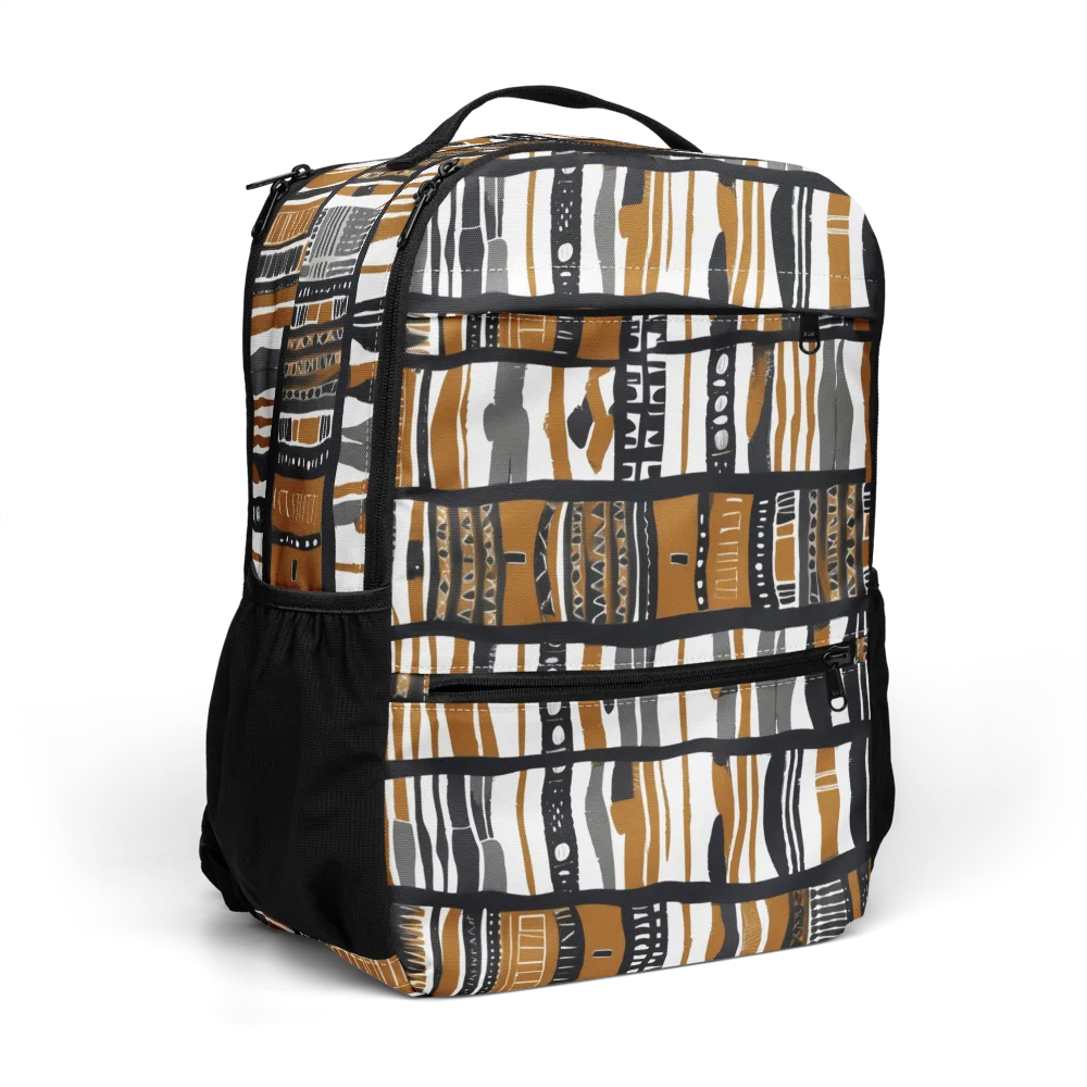 Ochre Rhythm on Utility Backpack — Right Front