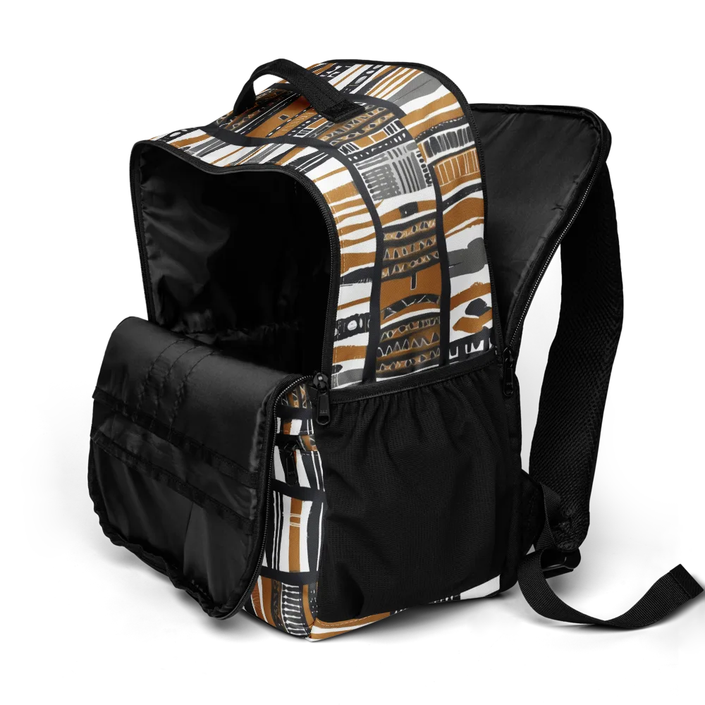 Ochre Rhythm on Utility Backpack — Product details 2