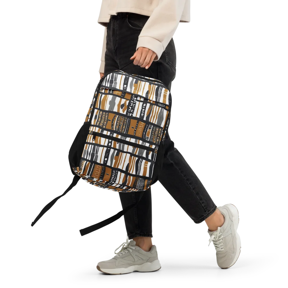 Ochre Rhythm on Utility Backpack — Front
