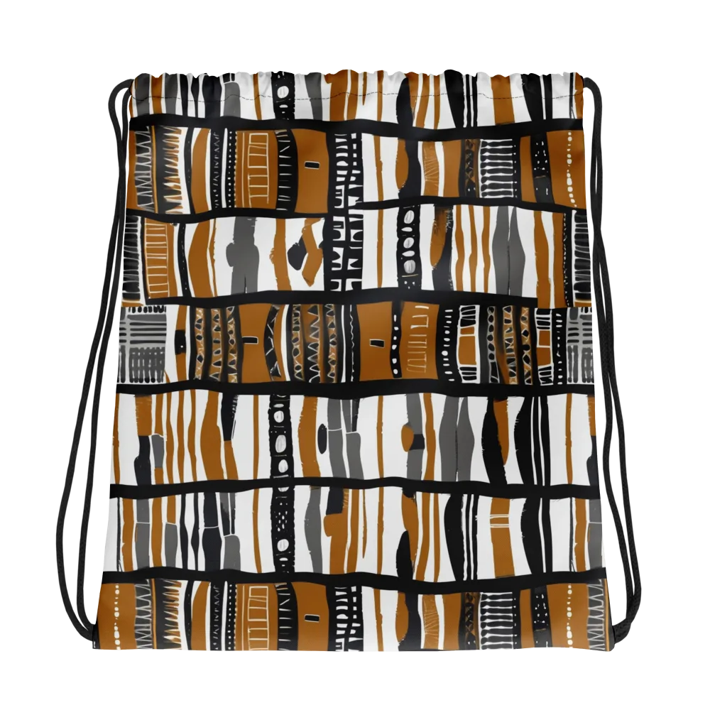Ochre Rhythm on Drawstring Bag — Photo