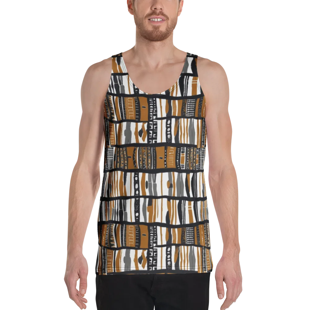 Ochre Rhythm on Men's Tank Top — Front