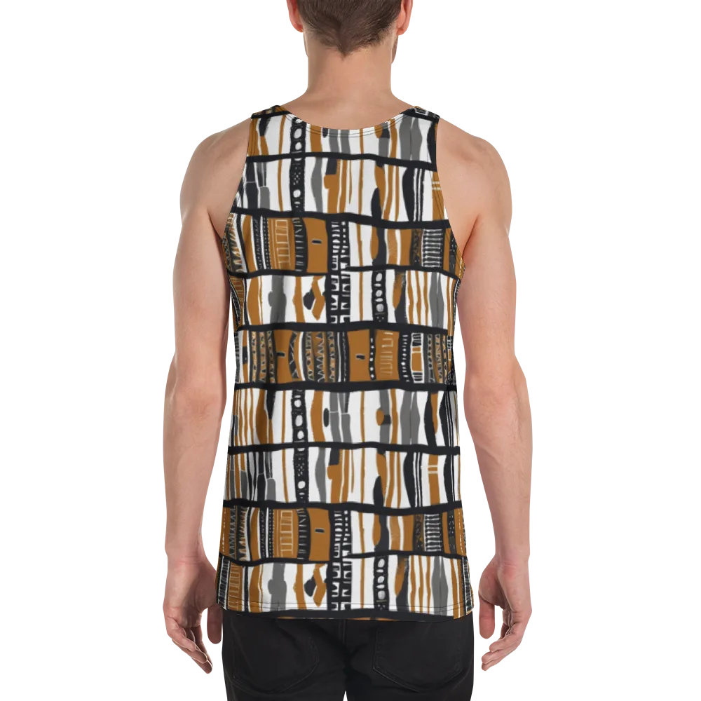 Ochre Rhythm on Men's Tank Top — Back