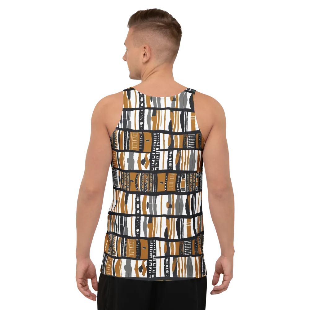 Ochre Rhythm on Men's Tank Top — Back