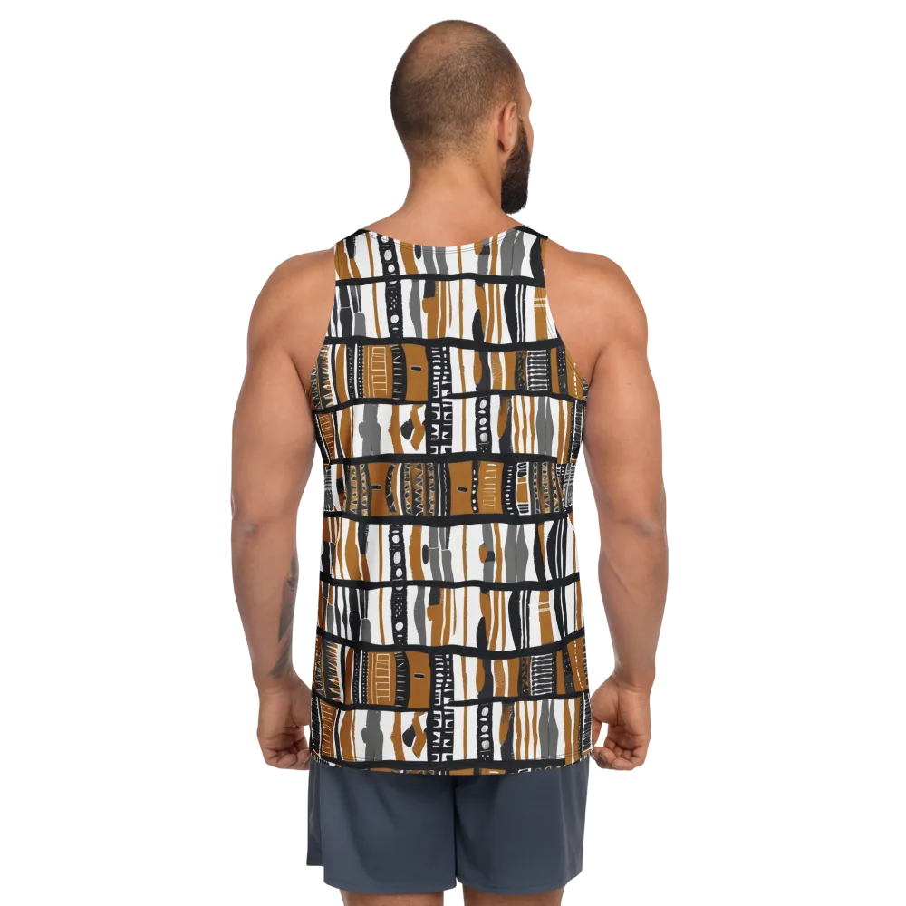 Ochre Rhythm on Men's Tank Top — Back