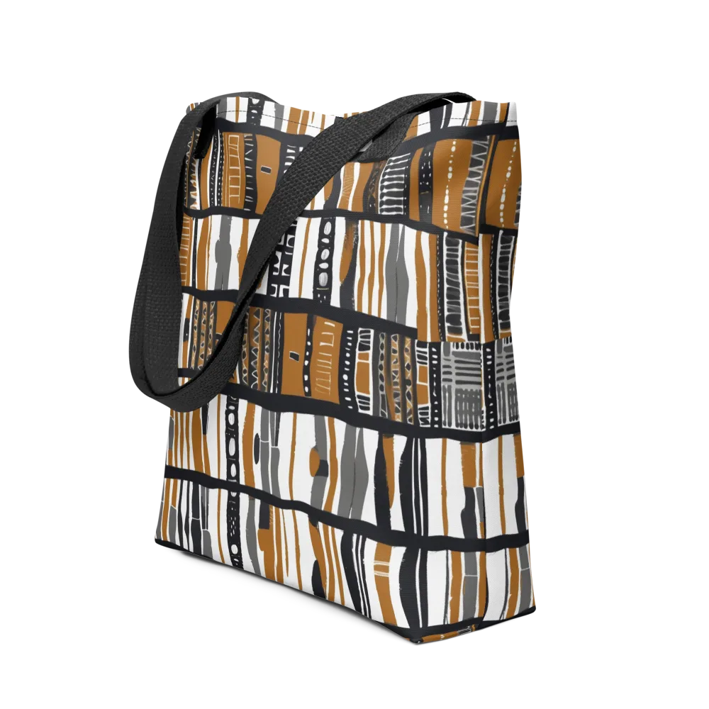 Ochre Rhythm on Tote Bag — Front