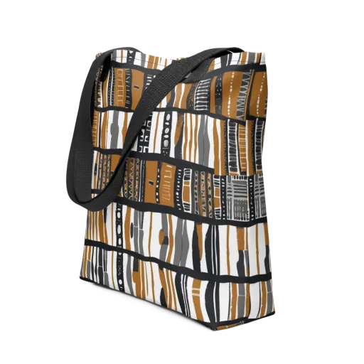 Ochre Rhythm on a Tote Bag