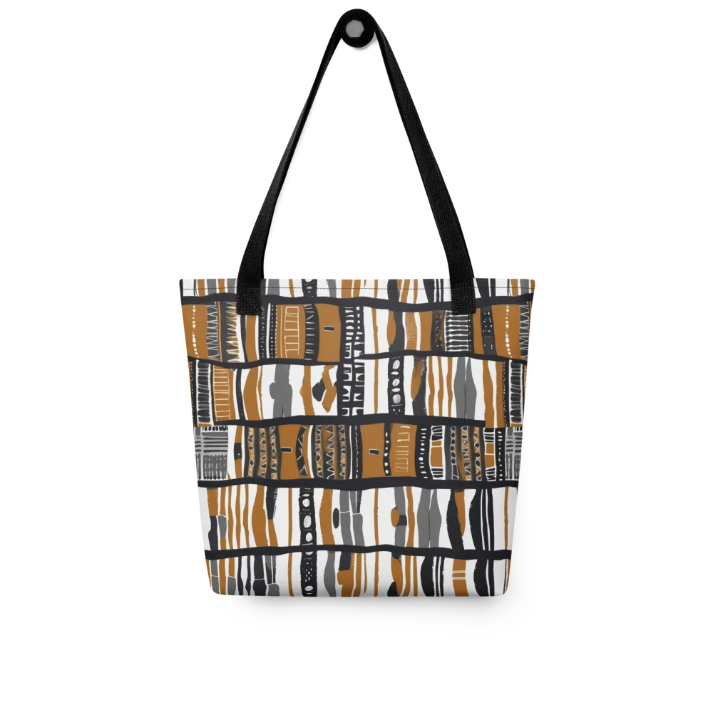 Ochre Rhythm on Tote Bag — Front