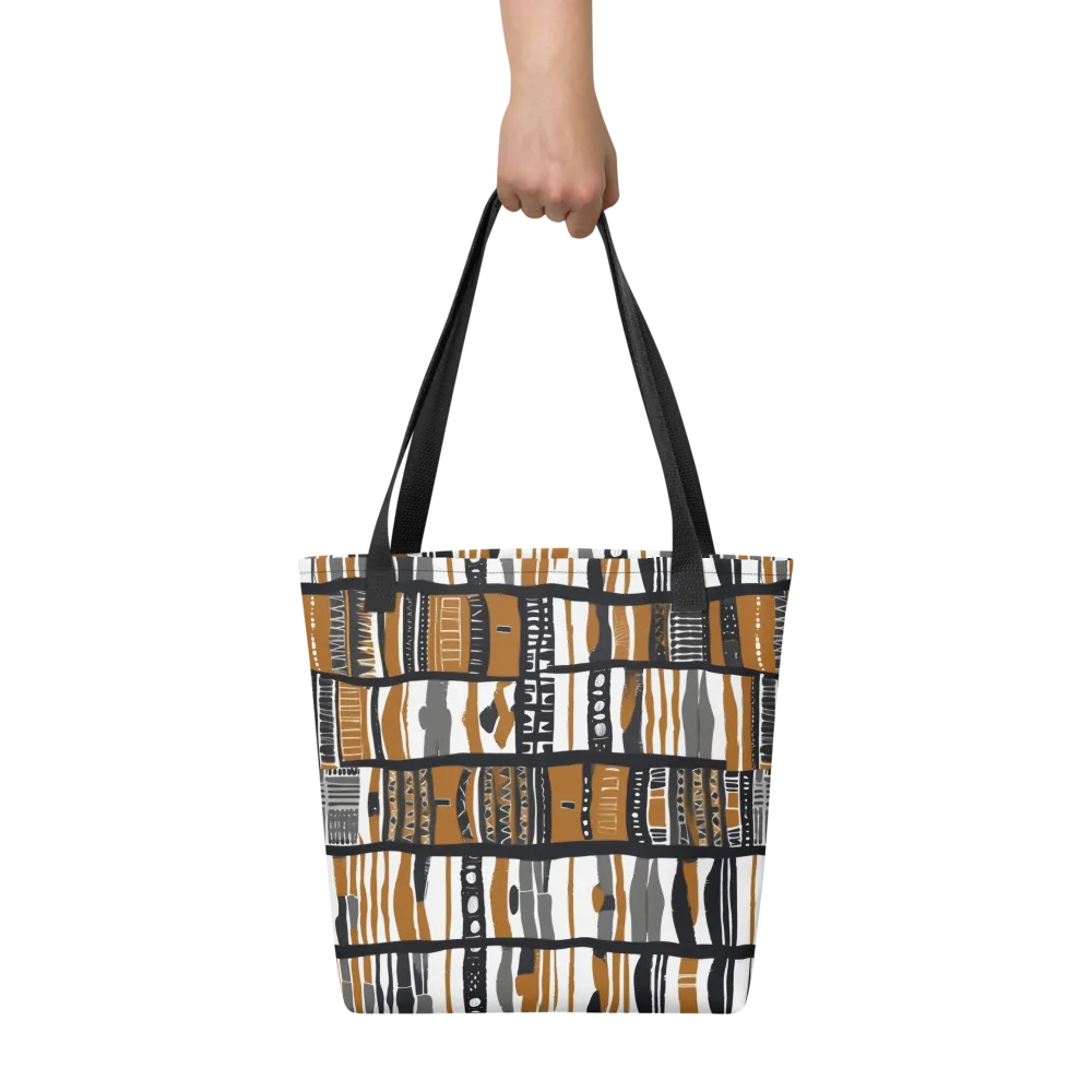 Ochre Rhythm on Tote Bag — Front