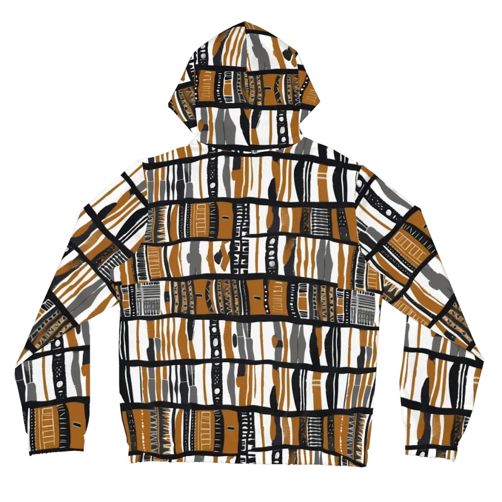 Ochre Rhythm on Women's Full-Zip Hoodie — Back