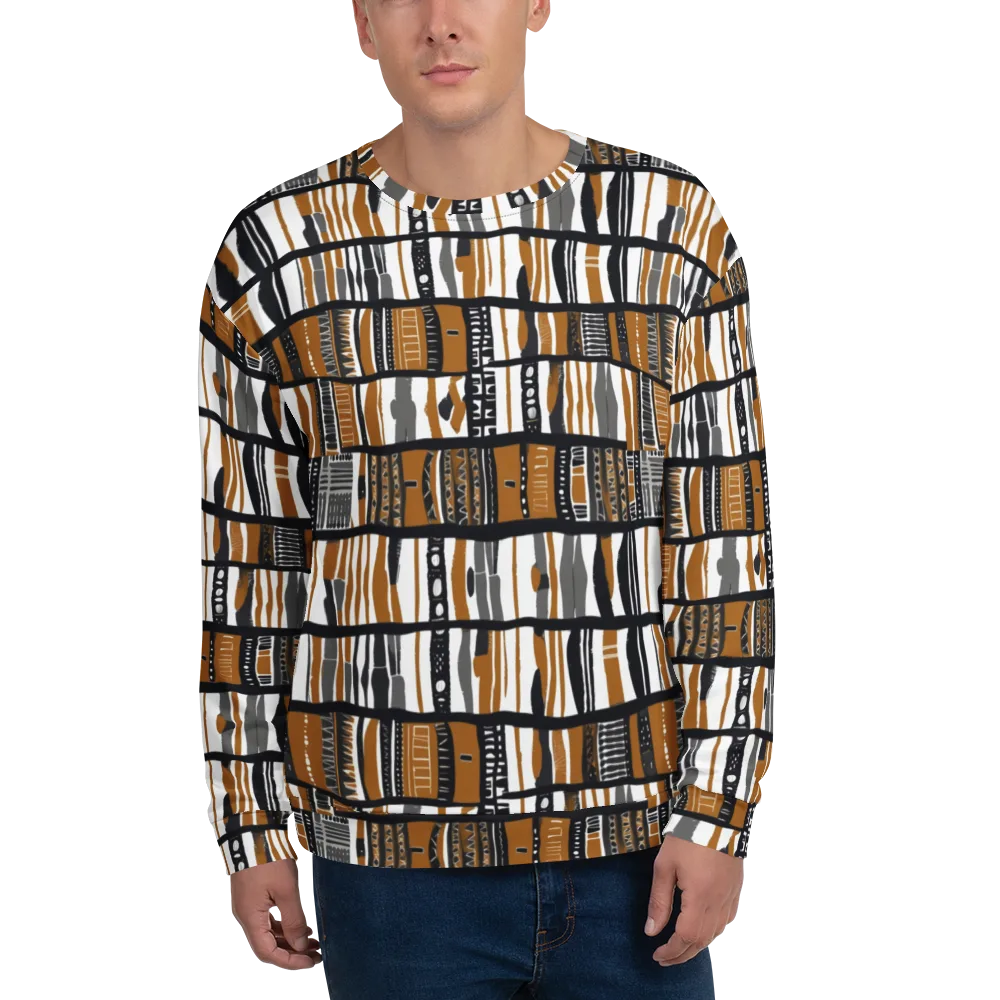 Ochre Rhythm on Sweatshirt — Front