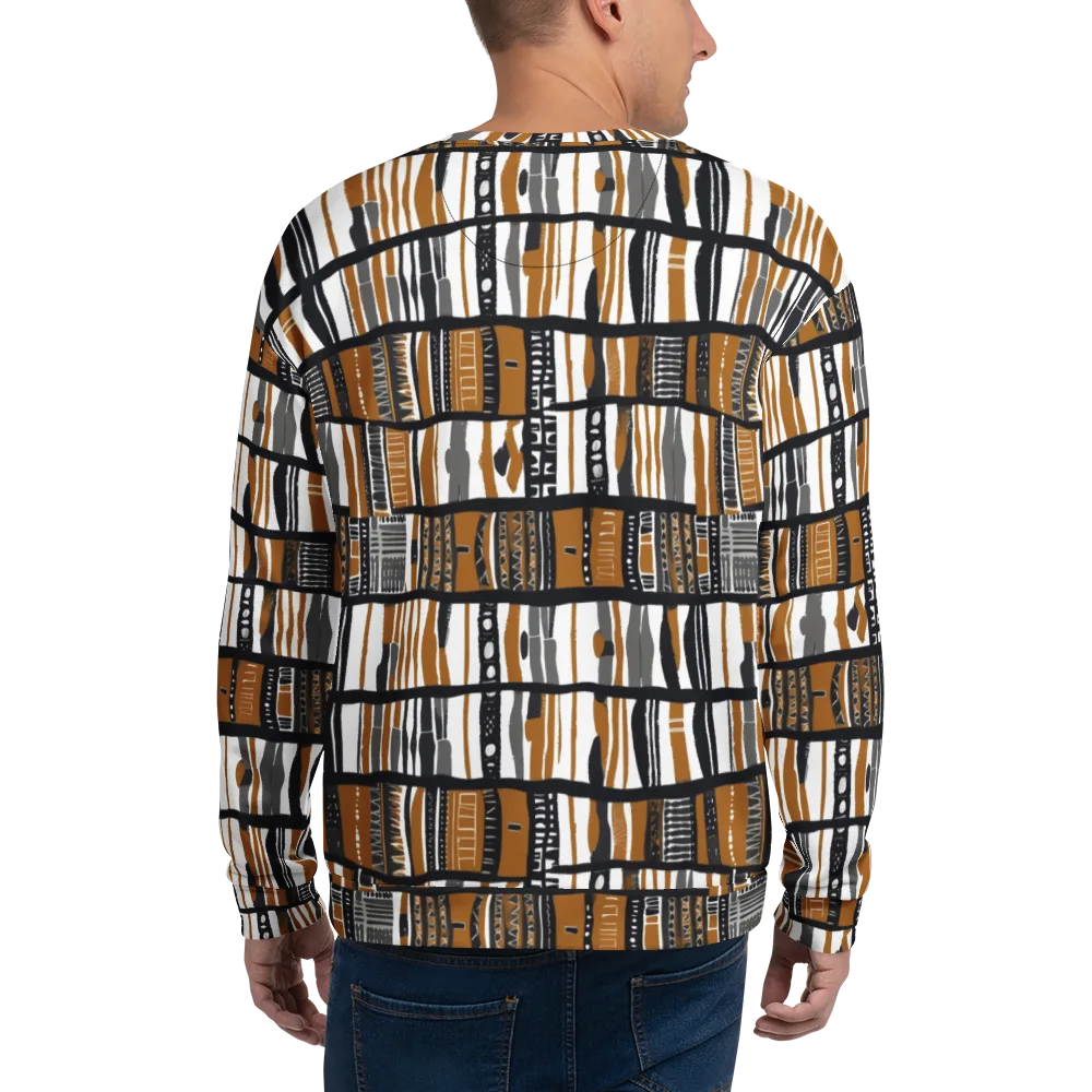 Ochre Rhythm on Sweatshirt — Back