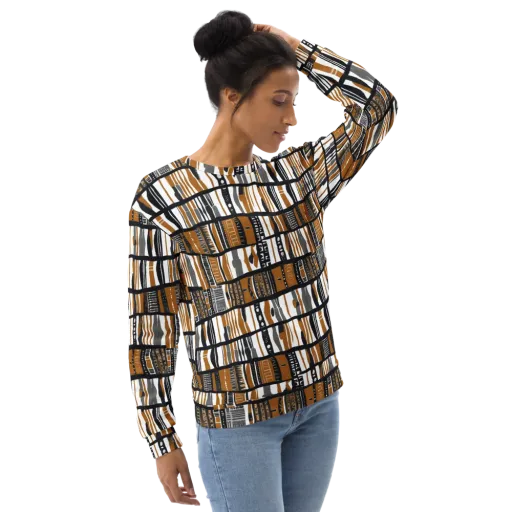 Ochre Rhythm on a Sweatshirt