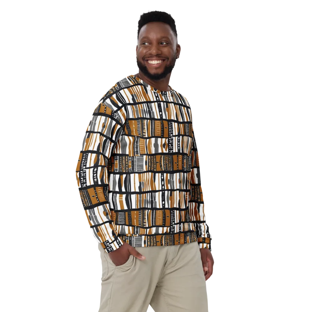 Ochre Rhythm on Sweatshirt — Front