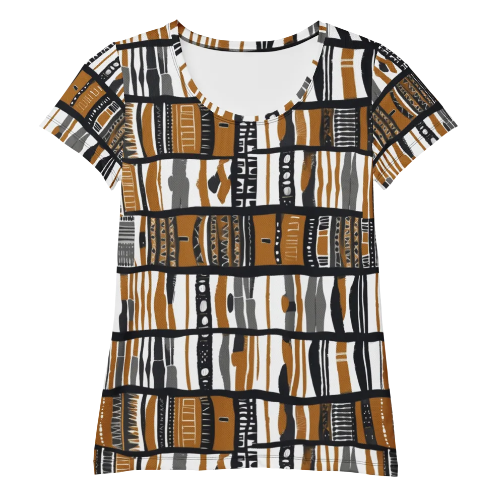 Ochre Rhythm on Women's Athletic T-Shirt — Front