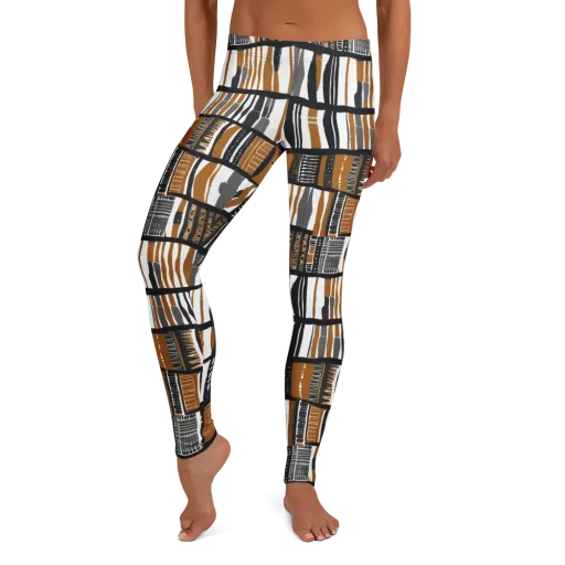 Ochre Rhythm on a Leggings