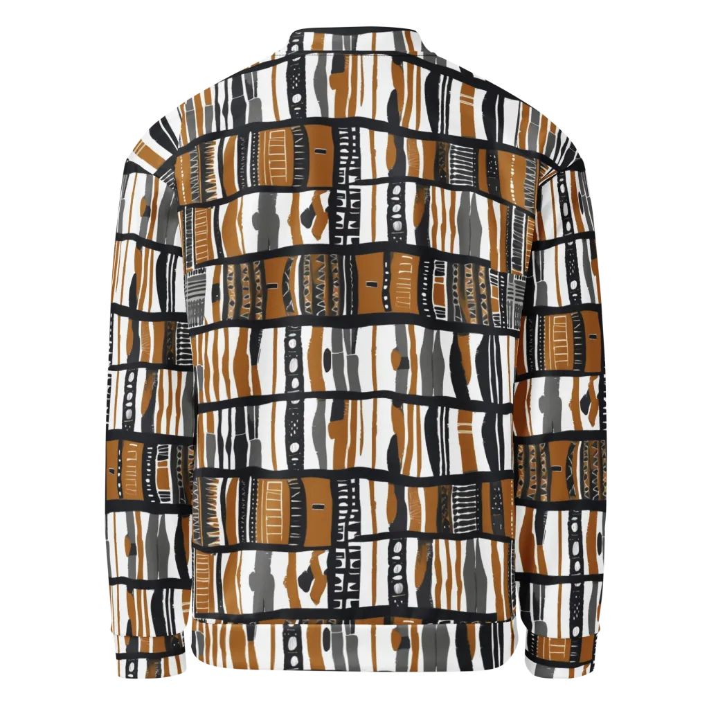 Ochre Rhythm on Bomber Jacket — Back