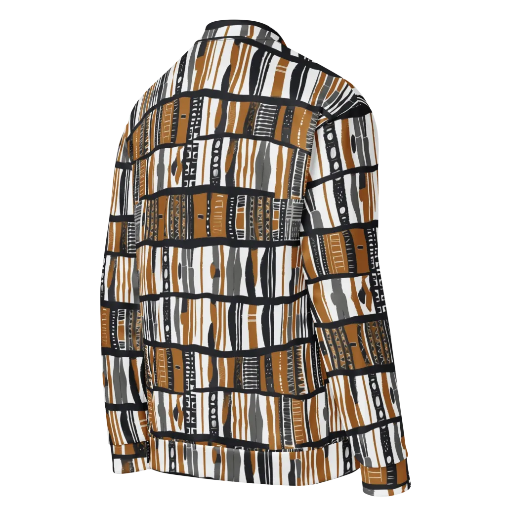 Ochre Rhythm on Bomber Jacket — Right Back