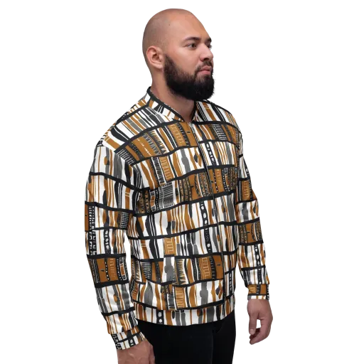 Ochre Rhythm on a Bomber Jacket
