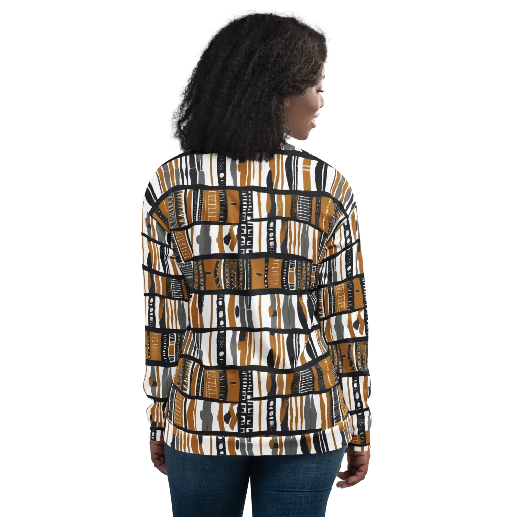 Ochre Rhythm on Bomber Jacket — Back