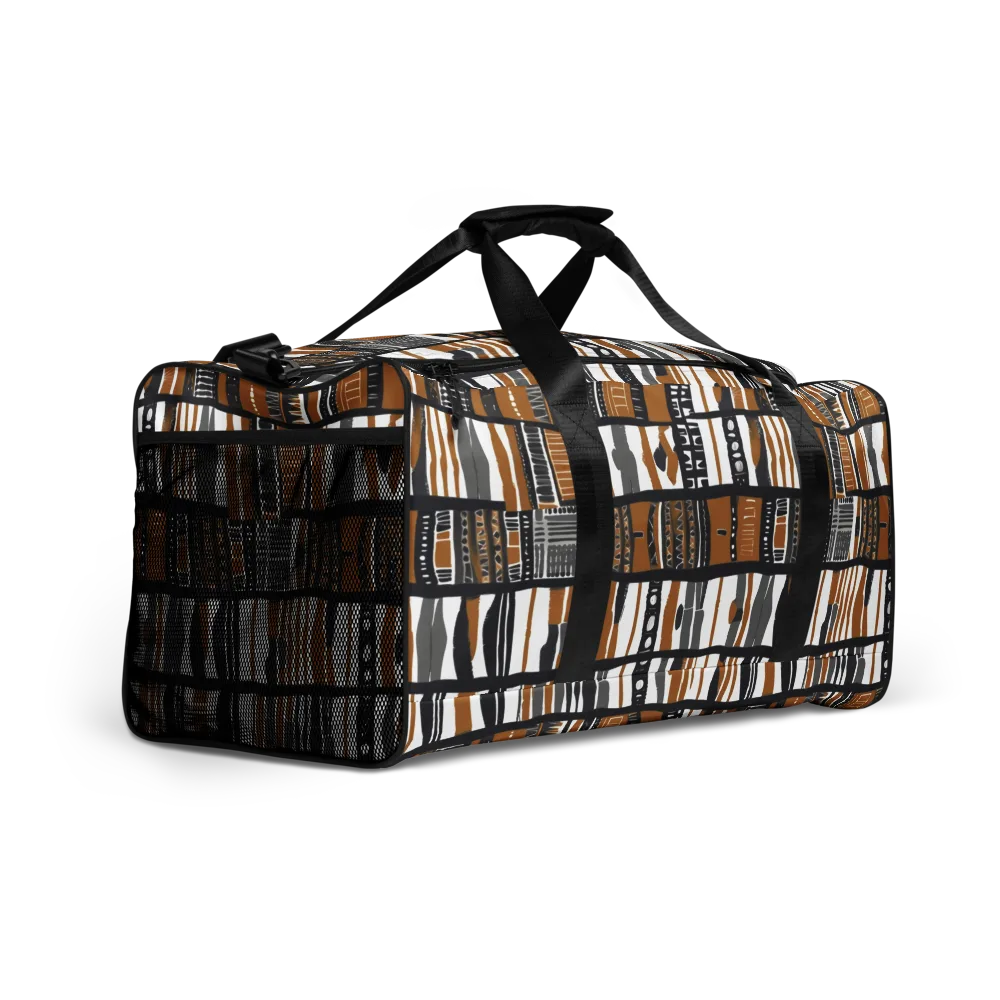 Ochre Rhythm on Duffle Bag — Right Front