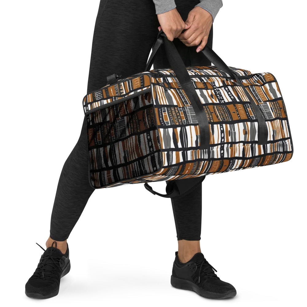 Ochre Rhythm on Duffle Bag — Right Front