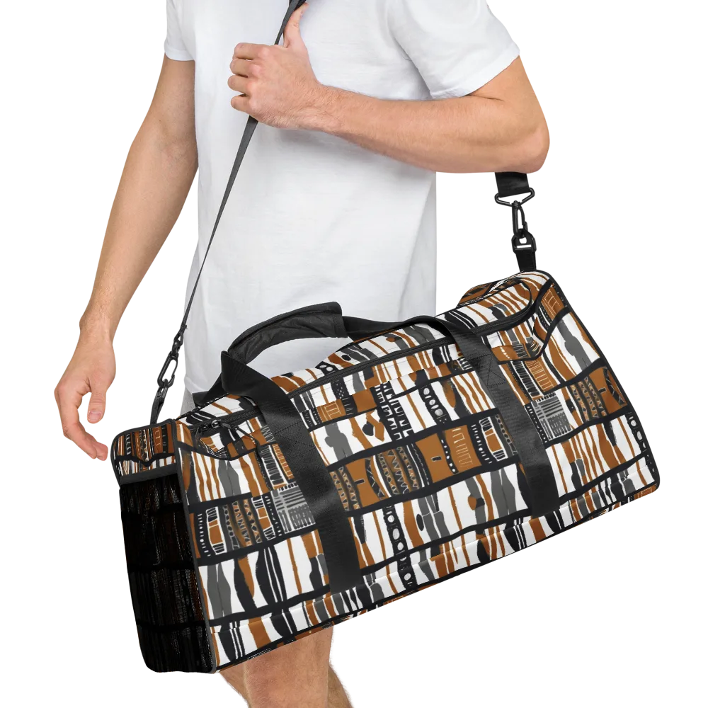 Ochre Rhythm on Duffle Bag — Right Front