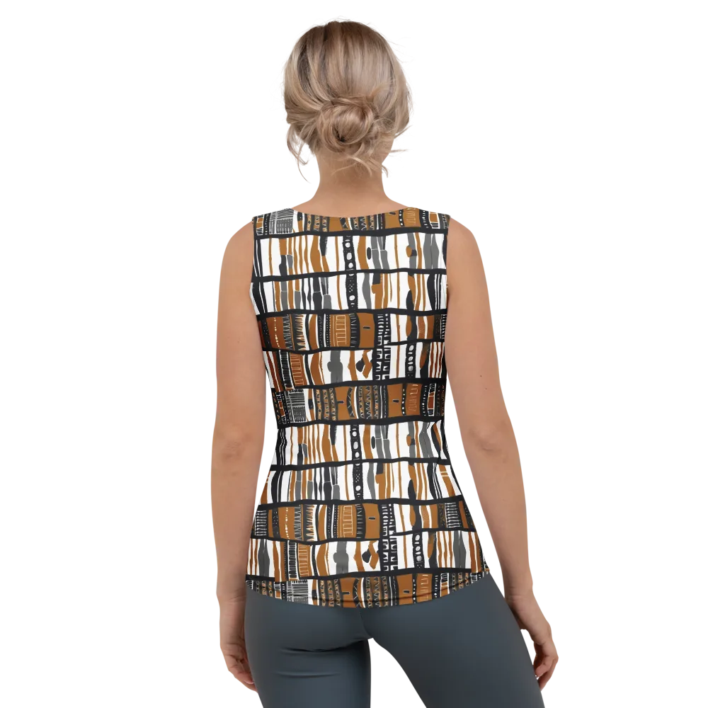 Ochre Rhythm on Women's Tank Top — Back