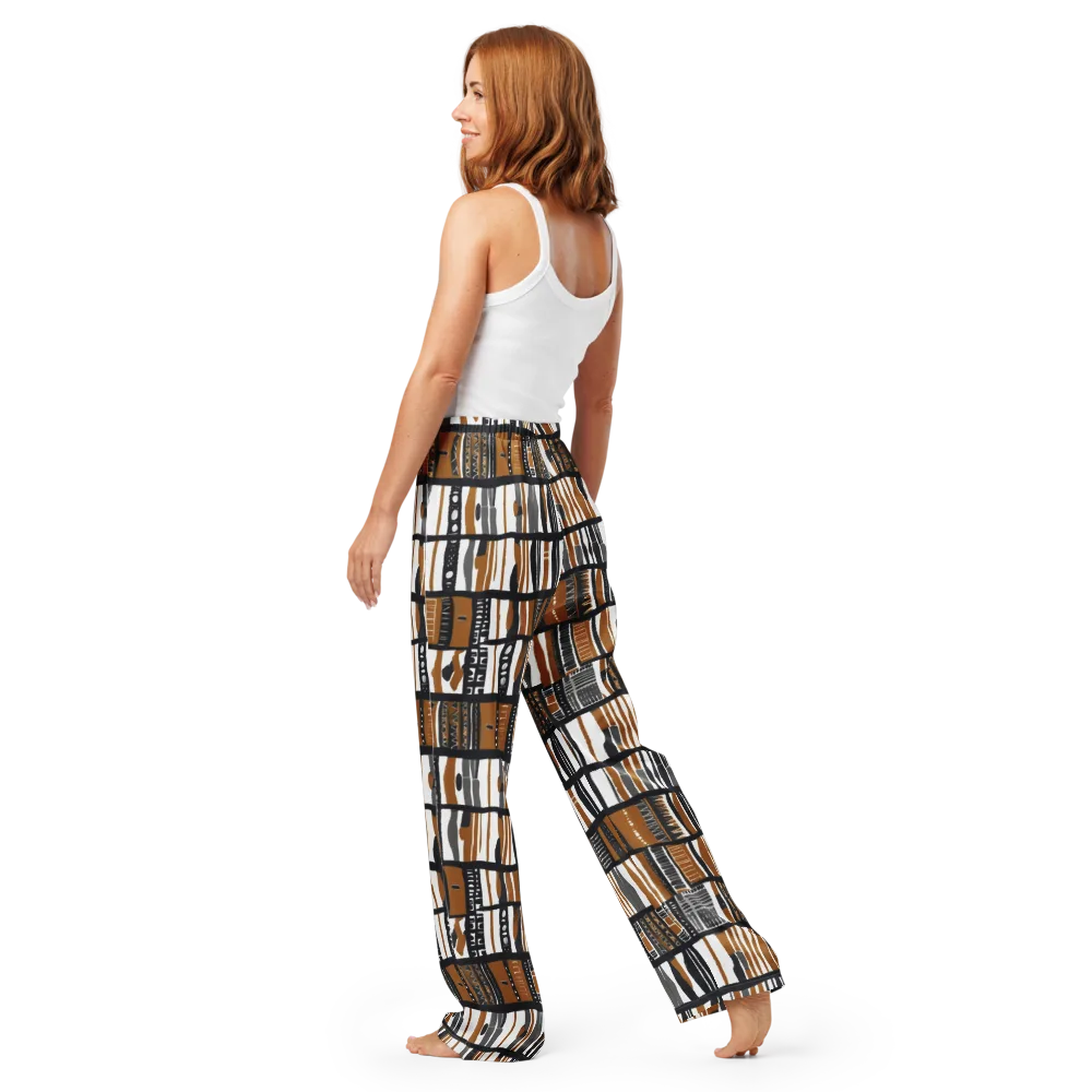 Ochre Rhythm on Women's Pajama Pants — Back