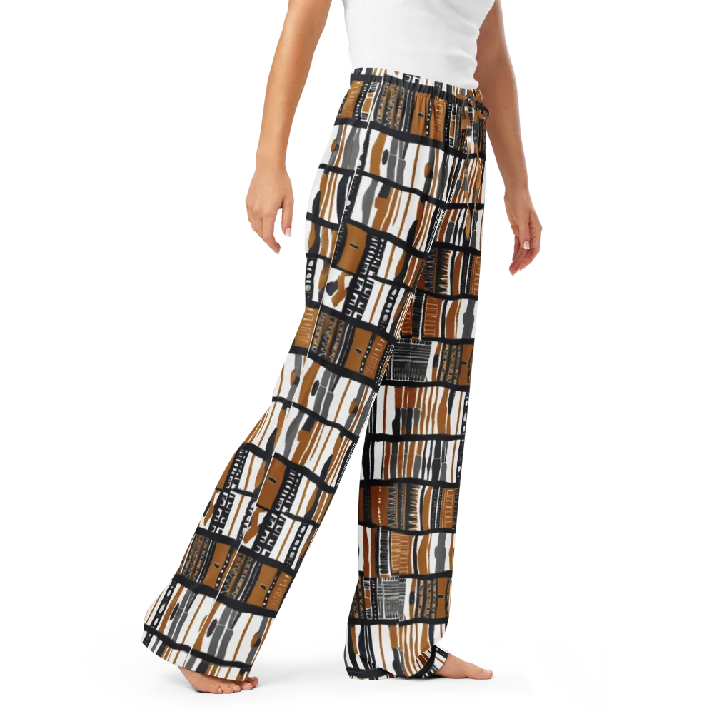 Ochre Rhythm on Women's Pajama Pants — Right Front