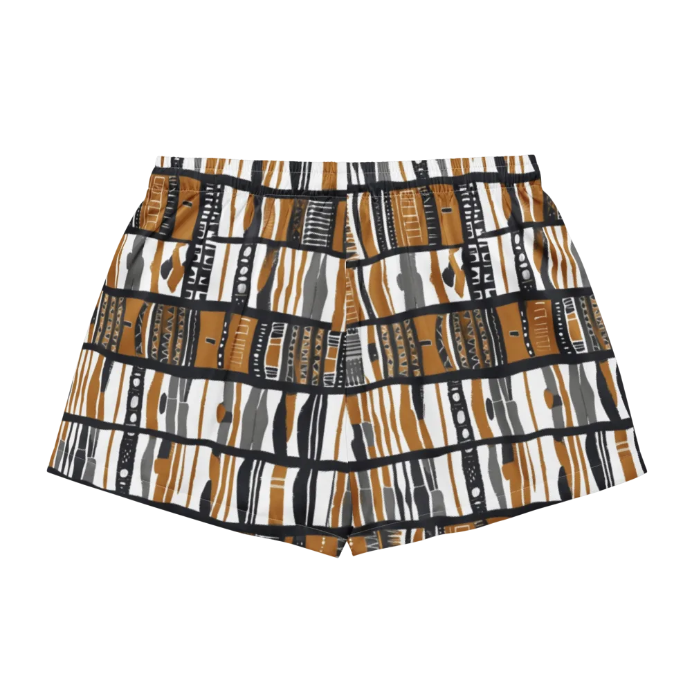 Ochre Rhythm on Women's Pajama Shorts — Back