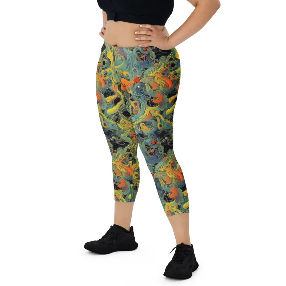 Orbital Tide on Capri Leggings — Front